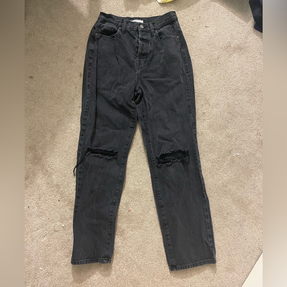 PacSun black wash distressed dad jean size 28